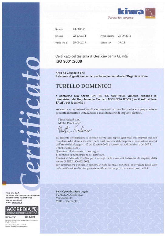 Turello ISO 9001:2008