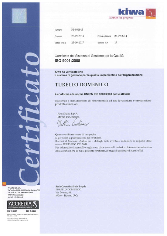 Turello ISO 9001:2008